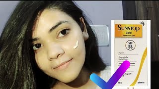 SUNSTOP GOLD SPF 55 PA  BrownSkin Friendly sunscreen [upl. by Aleuqahs775]