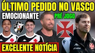 EMOCIONANTE ÚLTIMO PEDIDO NO VASCO EXCELENTE NOTÍCIA PRÉ JOGO VASCO X ATLÉTICOMG COPA DO BRASIL [upl. by Anet]