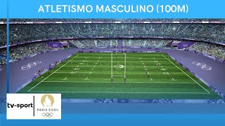 Atletismo Masculino 100 Metros Olimpíadas de Paris 2024 [upl. by Nikolaus]