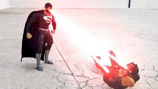 Superman vs Black adam stop motion  action figure stop motion  Ak animation studio [upl. by Elehcir]