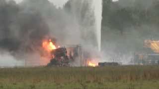 Oil Well Blow Out 10 31 2013 [upl. by Odrahcir]