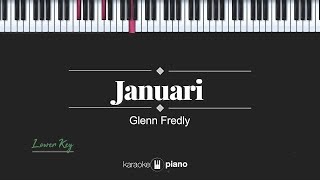 Januari LOWER KEY Glenn Fredly KARAOKE PIANO [upl. by Audres]