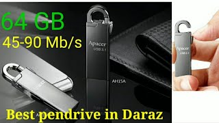 Pendrive Review  Online shopping experience from Daraz  Apacer 64 GB pendrive [upl. by Reinnej]