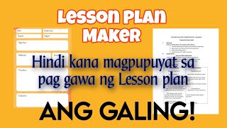 Easy way to make a lesson plan in 1 minute  Lesson Planner PH [upl. by Jamey61]