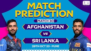 Match Prediction  Afghanistan vs Sri Lanka  WorldCup 2023  AFGvsSL [upl. by Namzzaj]