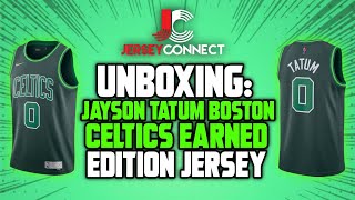 UNBOXING Jayson Tatum Boston Celtics Nike NBA Swingman Jersey  Earned Edition [upl. by Jaquelyn748]