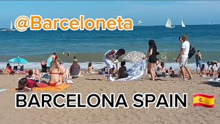 Beach Walk Barcelona Spain 🇪🇸 🇵🇭 Ep2 travel beautiful happy k enjoy viralvideo vication [upl. by Eibmab]