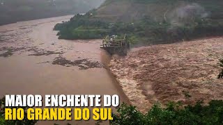 BARRAGEM 14 DE JULHO ROMPE NO RIO GRANDE DO SUL [upl. by Sible617]