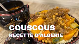 Couscous dAlgérie en sauce rouge et légumes dautomne  vous ne ferez plus le couscous autrement [upl. by Eelam]