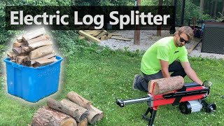 Harbor Freight 5ton Electric Log Splitter  Unboxing  Running [upl. by Strickler]