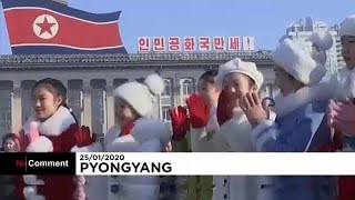 Celebrazioni per il nuovo anno lunare in Corea del Nord [upl. by Anileda590]