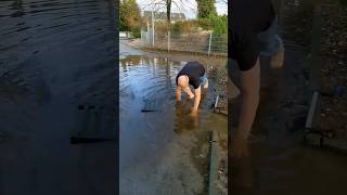 S0142 Unclogging a storm drain on a playing area in Germany shorts [upl. by Bagley526]