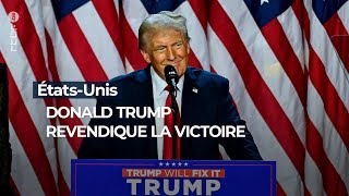 Donald Trump est élu président des ÉtatsUnis  RTBF Info [upl. by Nadaba]