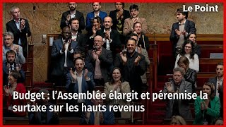 Budget  l’Assemblée élargit et pérennise la surtaxe sur les hauts revenus [upl. by Atnoed]