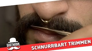 Schnurrbart trimmen schneiden und stylen  How To by BARTMANN [upl. by Ailegna]