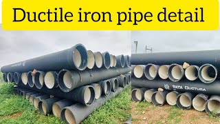 Di pipe  ductile iron pipe  ductile iron pipe detail construction [upl. by Winzler]