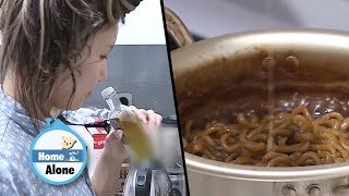 Hwasa is Having Truffle Jjajang Ramyeon Today Home Alone Ep 282 [upl. by Marchall]