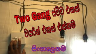 බල්බ දෙකයි ස්විච එකයි නිවැරදිව සෙටි කරමු  connected two bulb and two gang one way switch [upl. by Glasgo377]