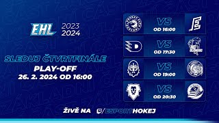 Čtvrtfinále playoff Esport hokejové ligy 20232024 [upl. by Burhans]