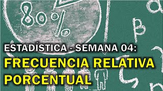 ESTADÍSTICA La frecuencia relativa porcentual [upl. by Rimas]