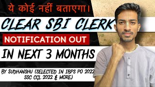 Clear SBI Clerk in next 3 months  Nobody will tell you this [upl. by Yehus]