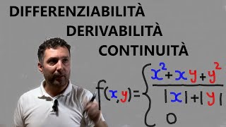 Differenziabilità derivabilità continuità funzioni a due variabili [upl. by Fabi]