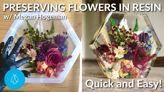 Preserving Flowers In Epoxy Resin  Easy DIY Guide [upl. by Tirma898]