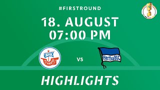 DFBPokal 202425 Round 1  FC Hansa Rostock vs Hertha BSC  DFB Pokal Highlights  August 18 2024 [upl. by Nyltiac]