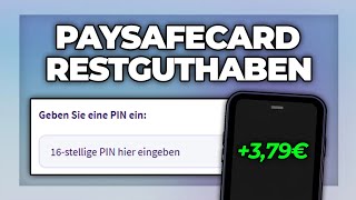 Paysafecard Restguthaben verwenden  einlösen  Tutorial [upl. by Gyatt]