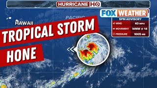 Tropical Storm Hone Forms In Pacific Ocean Putting Hawaii On Alert [upl. by Ynnek287]