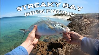 Rock Fishing Streaky Bay BIG TREVALLY [upl. by Ketchum]