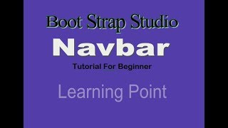 Bootstrap studionavbar amp navbar brand Nav  Complete Part2 [upl. by Irafat]