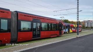 Raitiovaunut Hiedanranta 🇫🇮 🚋 ❤️ [upl. by Ecnerrat]