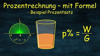 Prozentrechnung einfach anschaulich  MIT Formel am Beispiel des Prozentsatzes [upl. by Arvo]