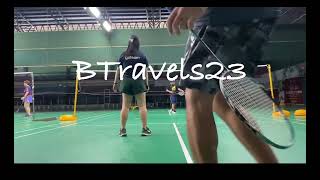 BTravels23 and Levi Vs GoTeam Gesyl and friend  Badminton Match up  Levis Badminton Journey Day 3 [upl. by Amerigo]