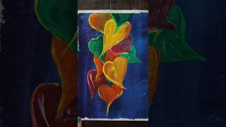 Contrast acrylic colour painting artshorts youtubeshorts rangoli [upl. by Xirdnek61]