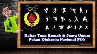 Daftar Tuan Rumah amp Juara Umum Pekan Olahraga Nasional PON [upl. by Judson]