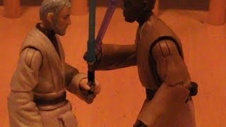 Star Wars Mace Windu vs Obiwan Ben Kenobi 1000 Subscriber Special [upl. by Ylrehs539]