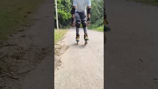 হিল ব্রেক কিভাবে মারবোskating heel brake indianskater inlineskating rollerskating mf900 road [upl. by Anerys]