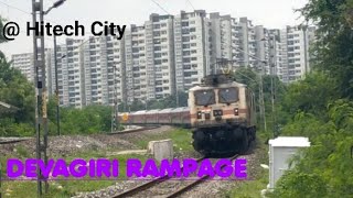 DEVAGIRI EXP  17058  LPI  CSTM  Skipping Hitech City MMTS Station [upl. by Kidd]