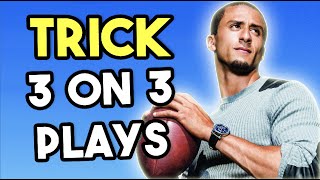 3 on 3 TRICK Flag Football Plays [upl. by Meensat146]