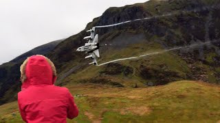 RAF Tornado 4Ship Low Level Mach Loop Flyby [upl. by Tyrone]