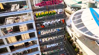 Graffiti Artists Tag LA Luxury Skyscraper Ahead of Grammys [upl. by Eileen388]