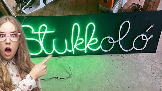 Neon Felirat DIY Led Szalagból A Stúdióm Falára [upl. by Hpesojnhoj]