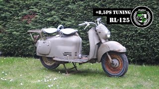 Puch RL125 erster Start seit vielen Jahren  85ps Tuning [upl. by Ellinad]