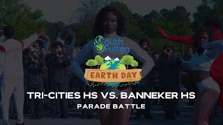 2024 TriCities High School Band  S Fulton Earth Day Parade Battle vs Banneker HS  WATCH IN 4K [upl. by Radnaskela]