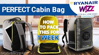 Cabin Bag RyanairWizzAir ✈️  How to Pack a Backpack for a WEEK [upl. by Ettenim]