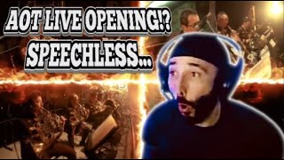 ChrisTDickson Reacts to ATTACK ON TITAN LIVE OPENING [upl. by Gylys]