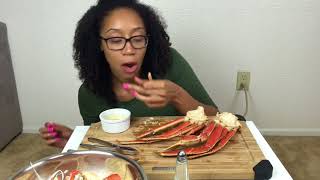 Snow Crab Legs Mukbang [upl. by Neladgam907]