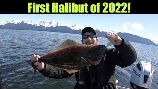 First Halibut of 2022 Alaskan Halibut Fishing  April 2022 [upl. by Fermin]